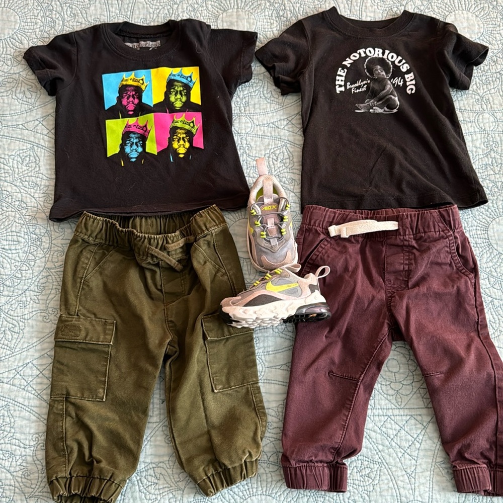 Hip bundle boys Notorious BIG outfits with Nike Air 270s